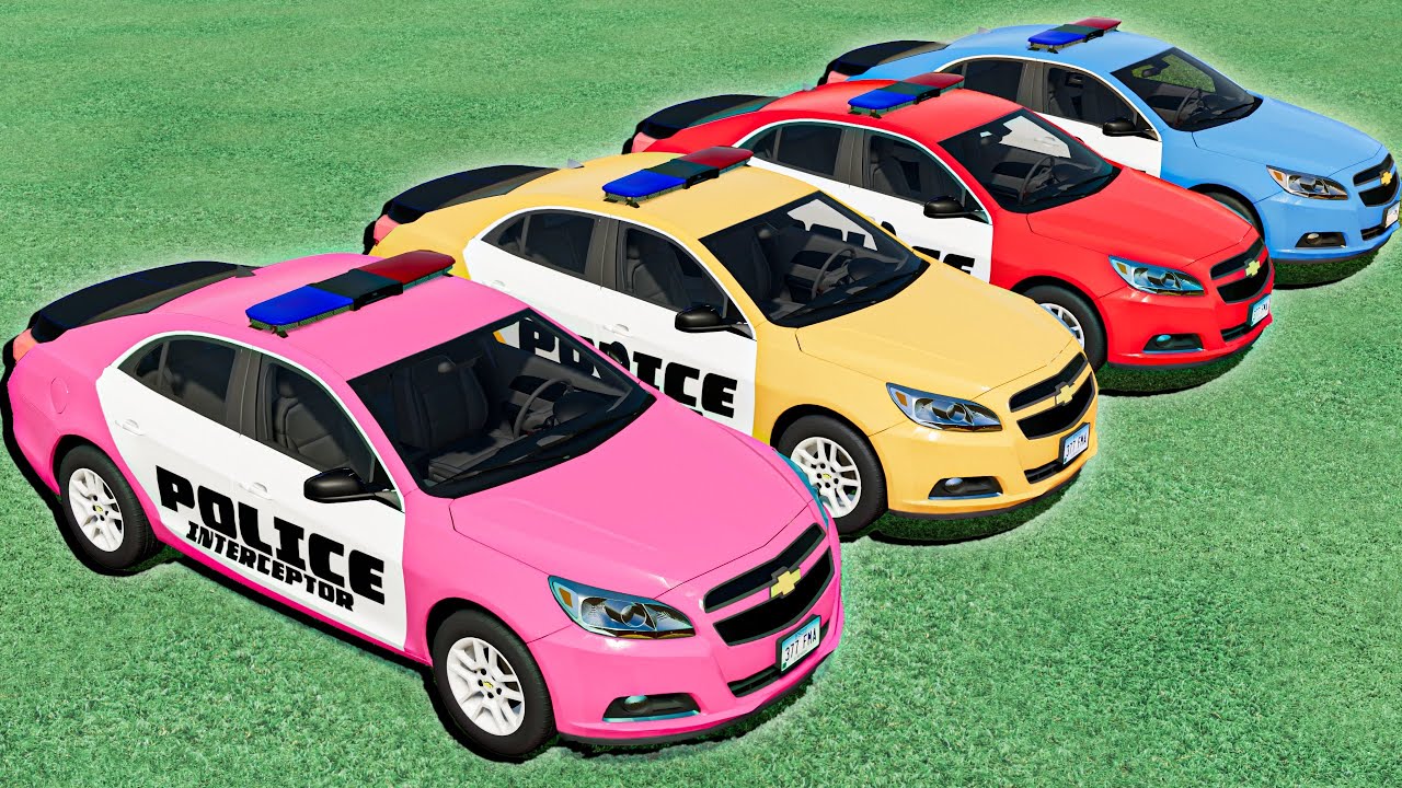 TRANSPORTING CHEVROLET POLICE CARS with MAN TRUCKS ! FS22