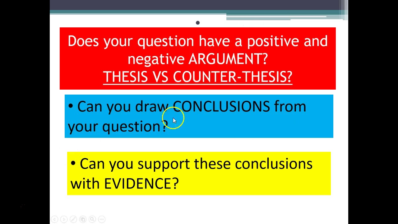 EPQ - Forming A Question