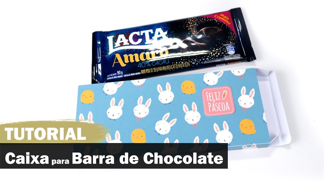 DIY Caixa para barra de chocolate - Lembrancinha de Páscoa