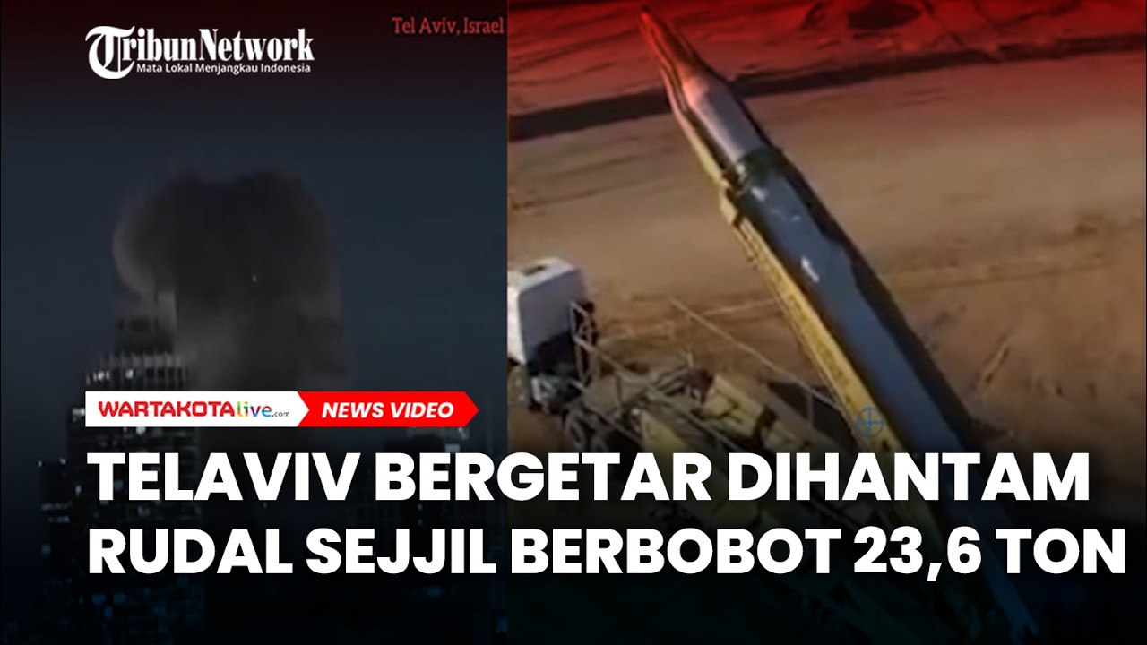 Tel Aviv Bergetar Dihantam Rudal Sejjil Berbobot 23,6 Ton, Pertama Kalinya Diluncurkan Iran