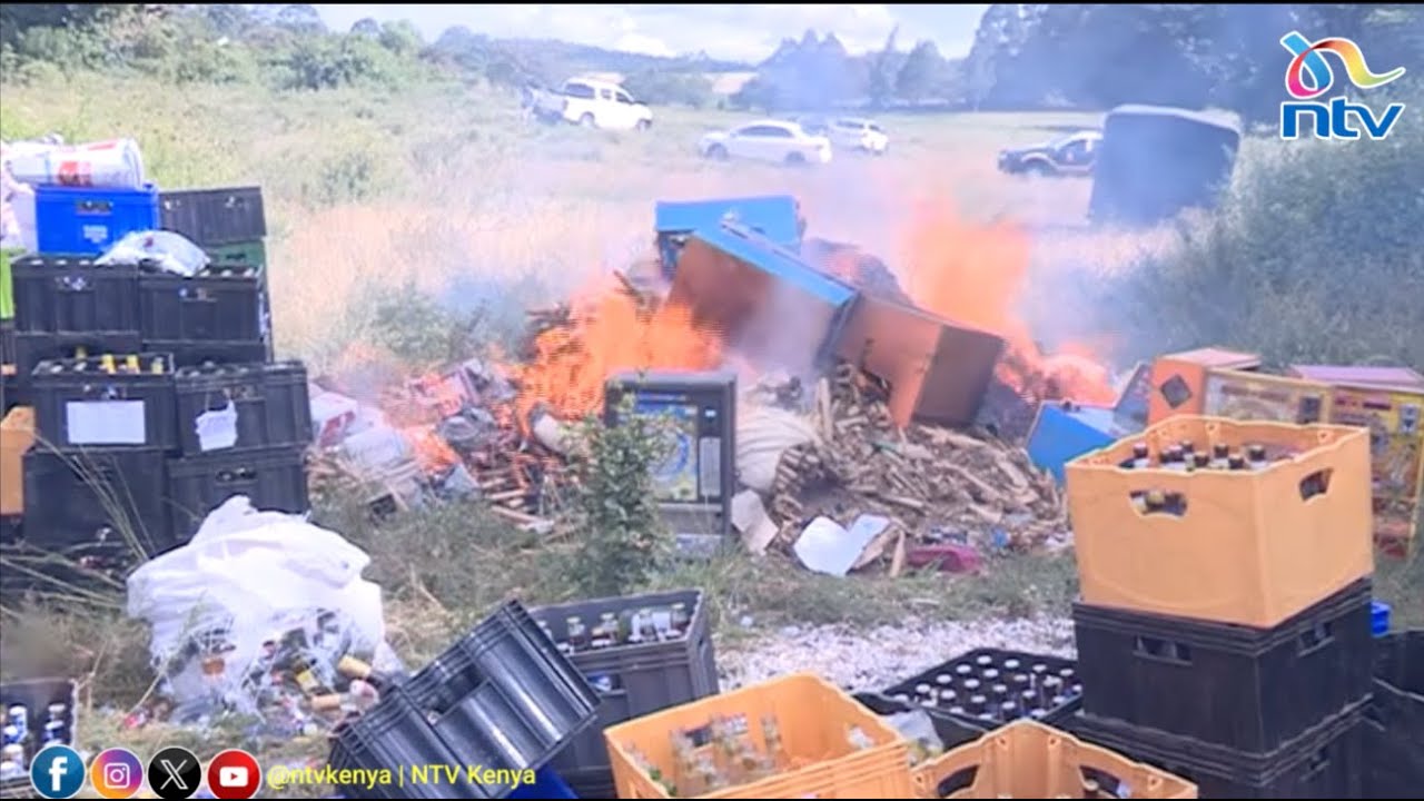 Kiambu: Police destroy bhang, alcohol in ongoing crackdown in Kikuyu Constituency