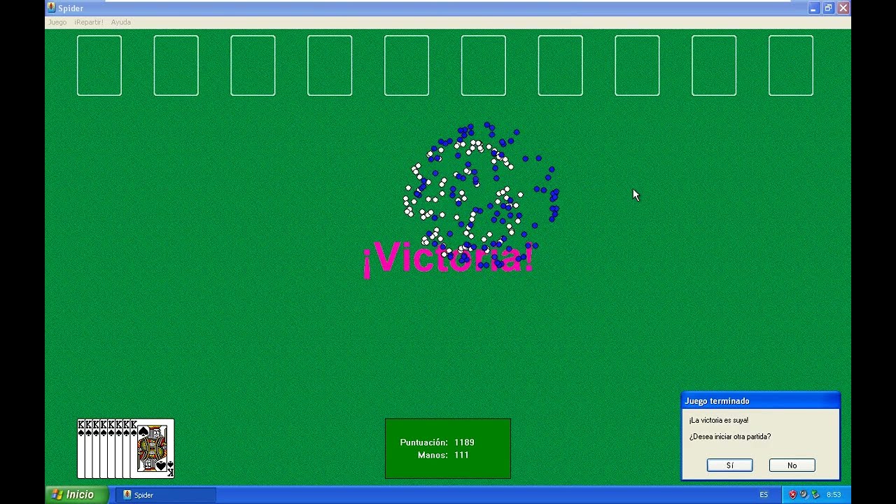 Solitario Spider En Windows XP Professional