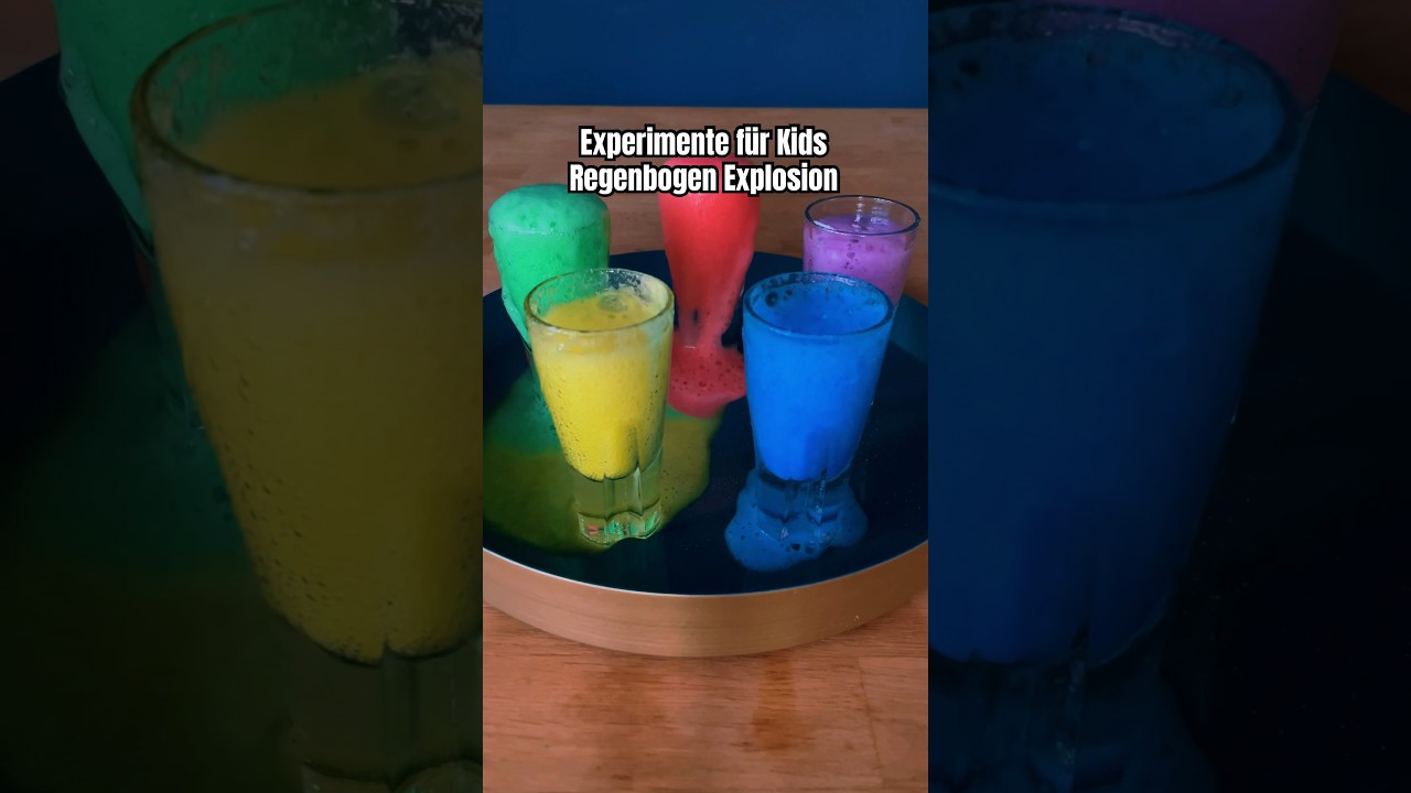 Experimente f&uuml;r Kids: Regenbogen Explosion #kindergarten #kidsactivities #science #experiment #diy