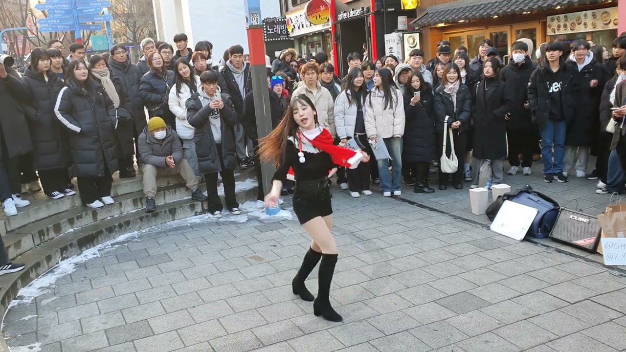 [STREET ARTIST] YU KAGAWA & HYOJIN. CHRISTMAS SHOW BUSKING. 231224.