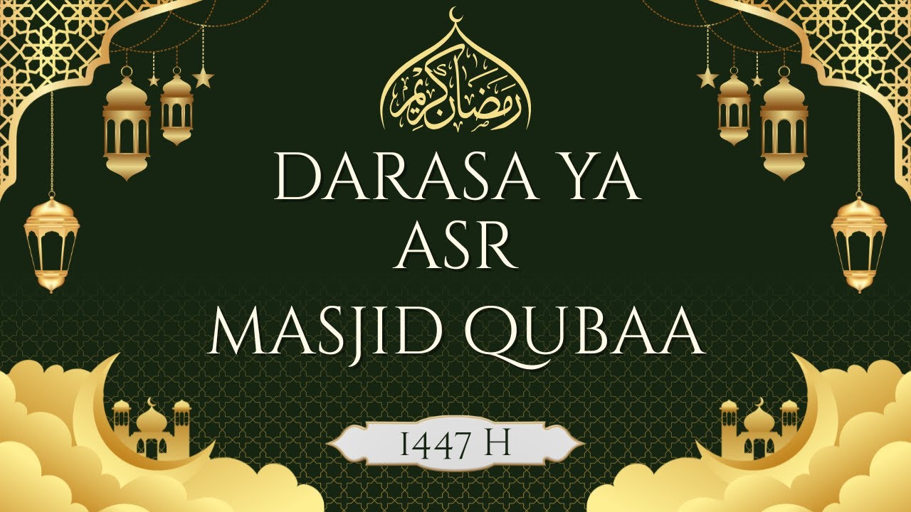 DARASA ZA RAMADHAN.MASJID QUBAA  MALINDI.. RAMADHAN DAY 22, 2026/ 1447 HAKI ZA MUME KWA MKE
