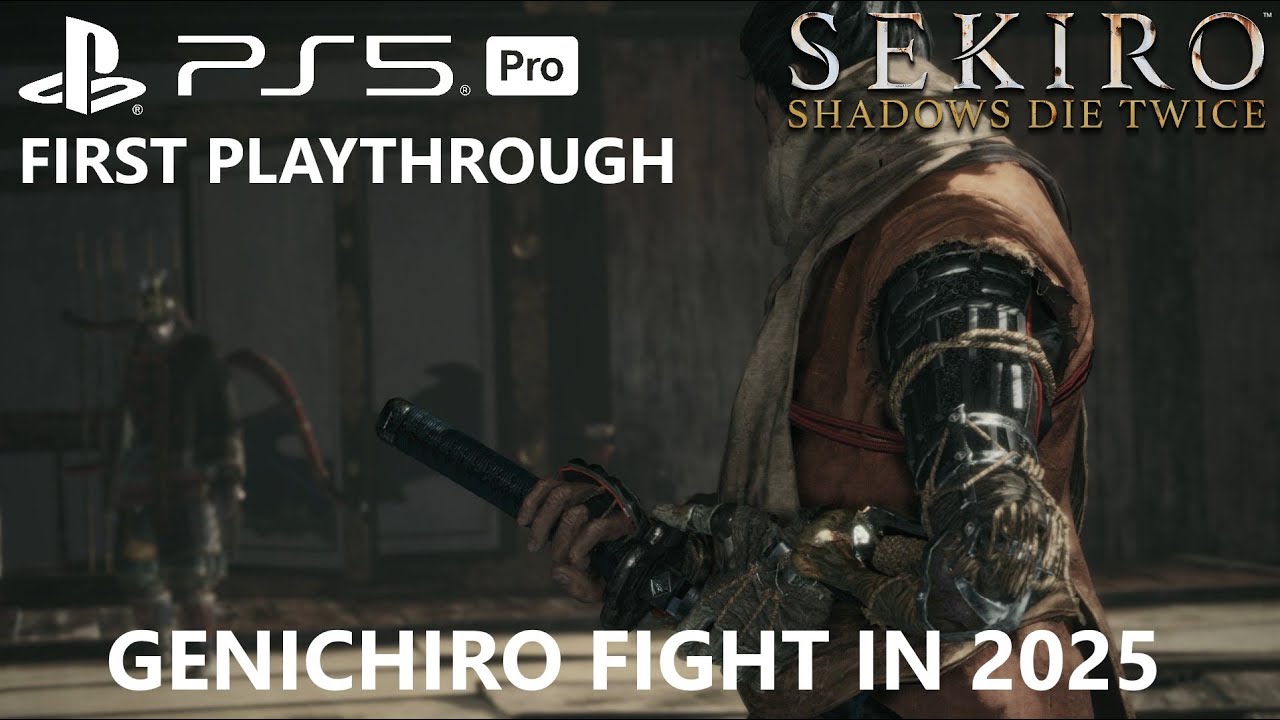 Sekiro First Time Playthrough in 2025 - Genichiro Boss Fight on Roof (PS5 PRO)