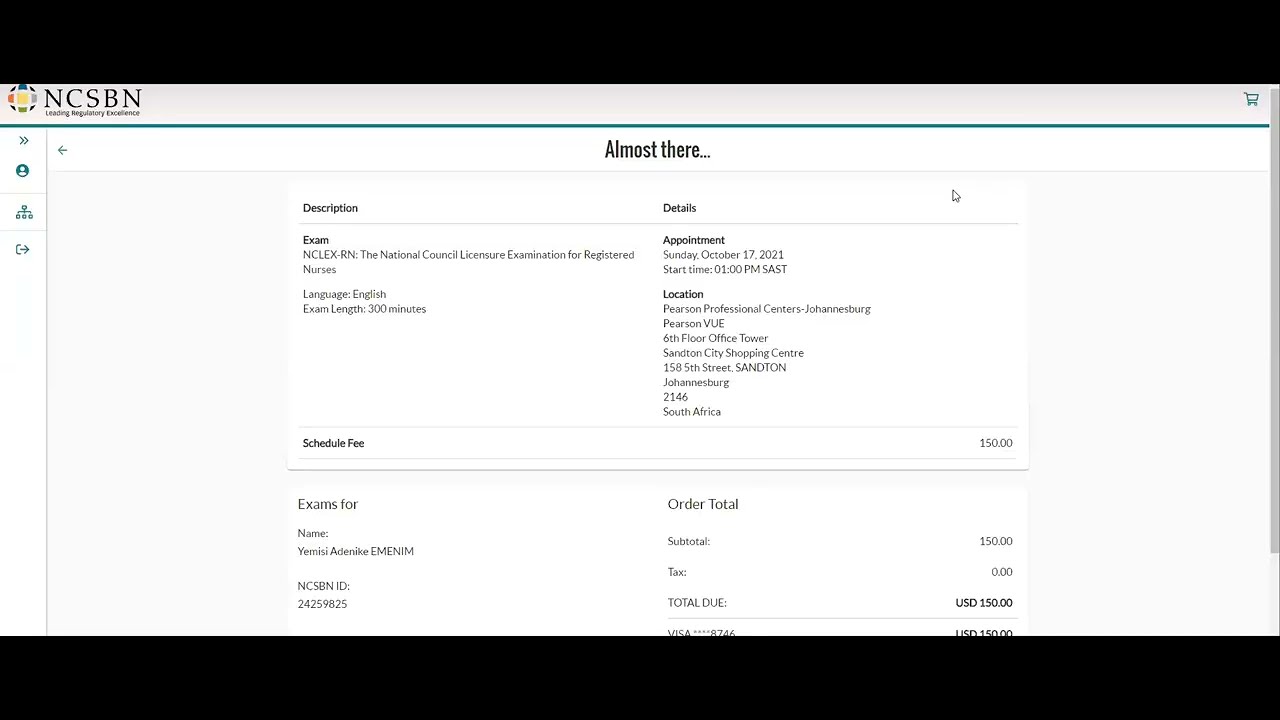 Как запланировать дату сдачи теста NCLEX