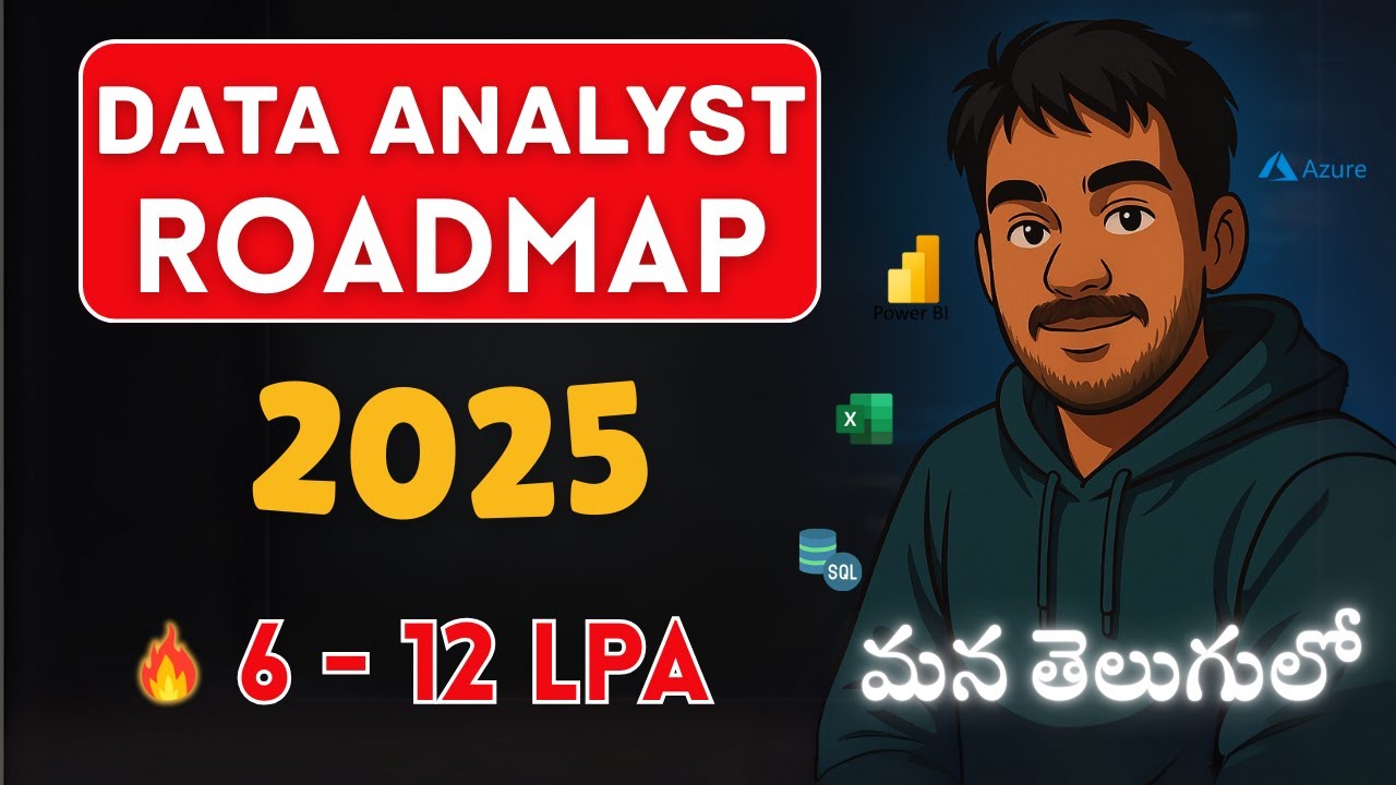 2025 Data Analyst Roadmap in Telugu : Guide for Aspiring Data Analysts #dataanalyst