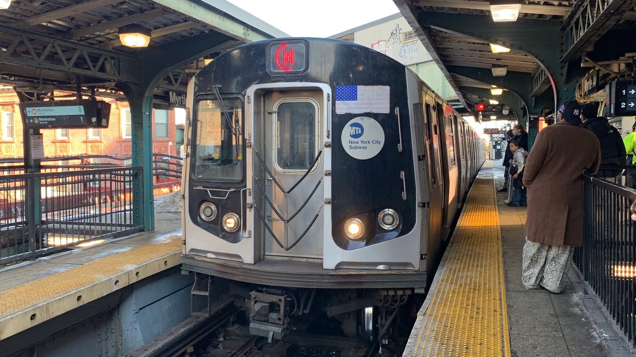 Essex St Bound 2006 R160A Alstom 8385 M Express Train From Myrtle Av-Broadway To Delancey-Essex Sts