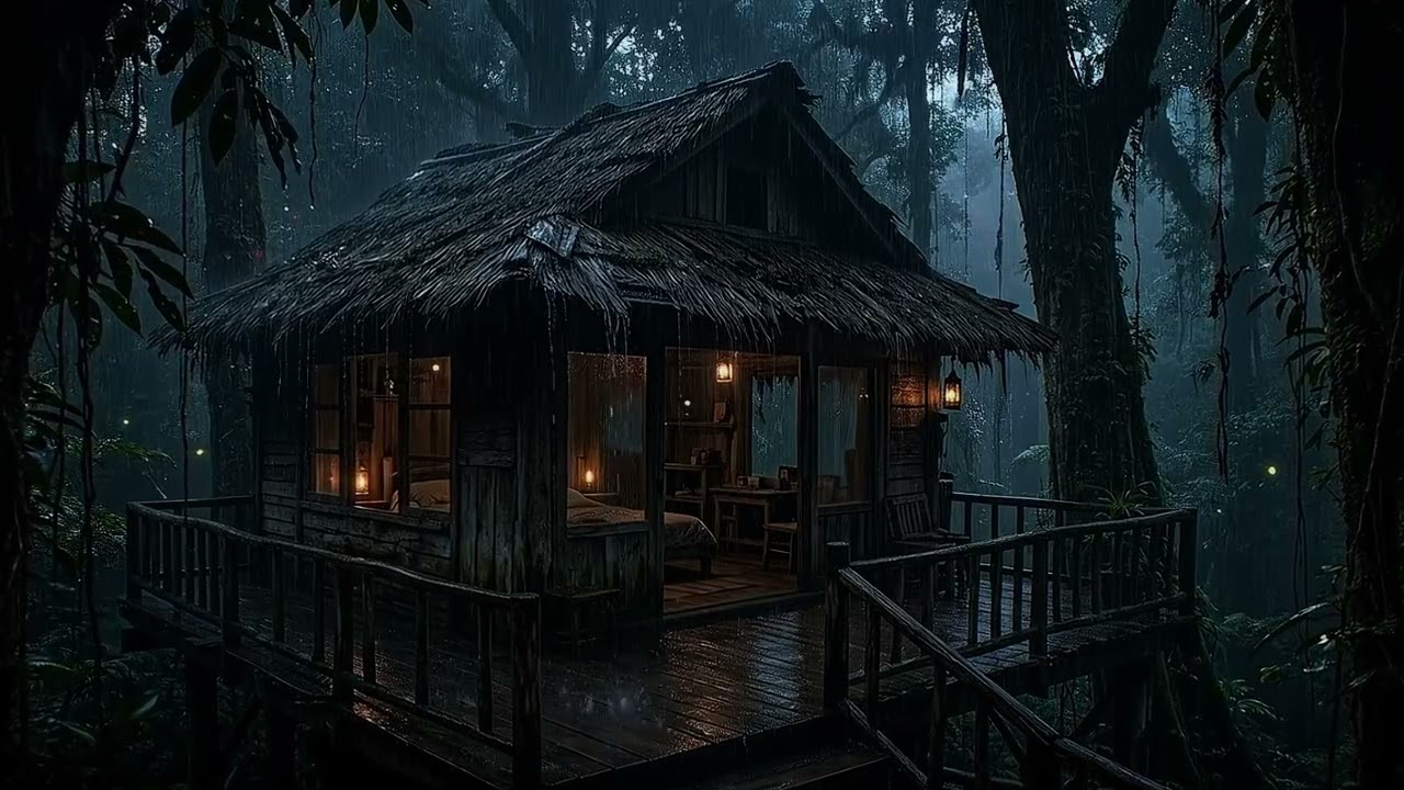 Quiet Forest Cabin in the Rain | Gentle Rain Sounds for Relaxation and Sleep