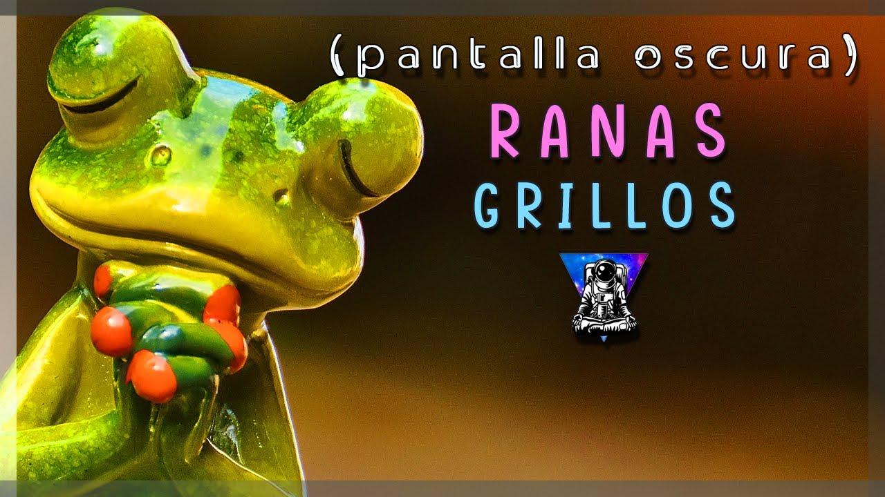 🍃LLUVIA, RANAS y GRILLOS para DORMIR 😴🌧 | Pantalla Oscura