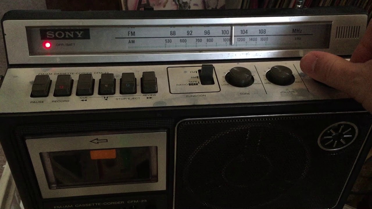 Sony CFM-23 Portable Radio Cassette Recorder from 1981