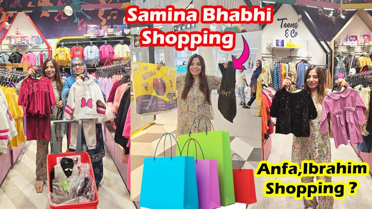 Bilal Samina Ke Pakistan Ane Ki Khushi Mein Bacho Or Samina Ke Lye Kya Shopping 🛍️ Ki? 
