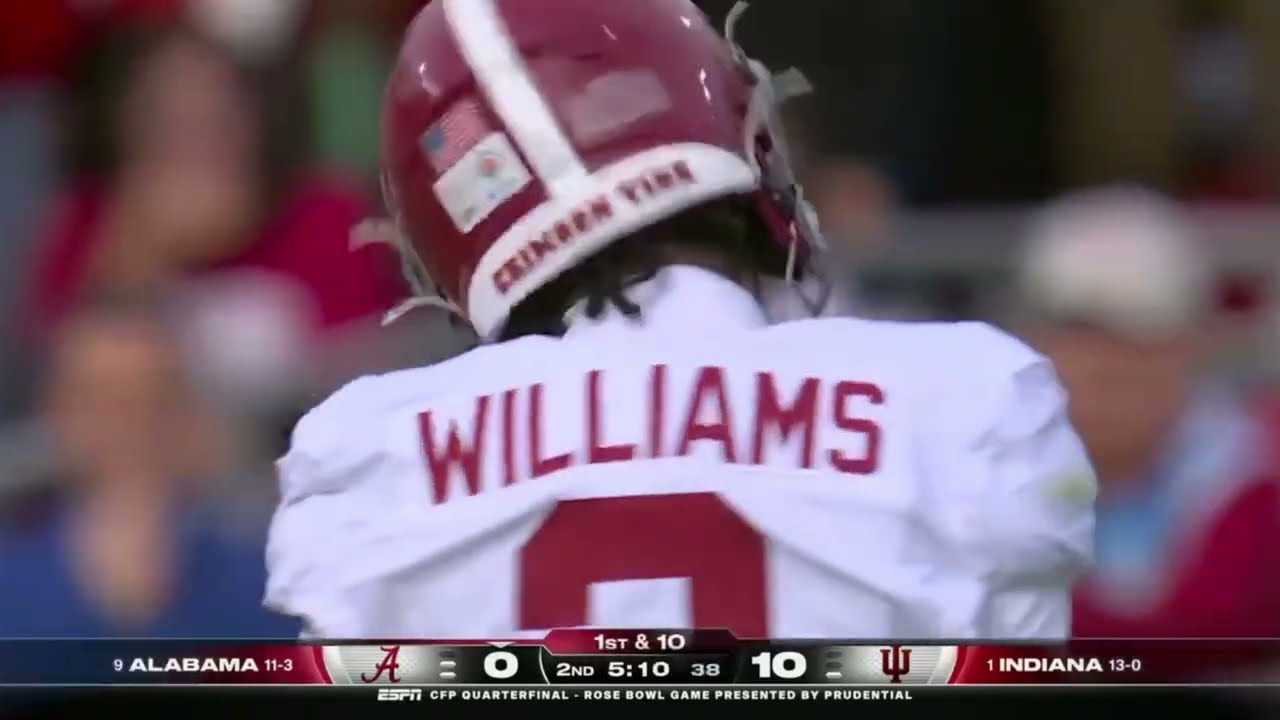 Ryan Williams with a tough catch vs Indiana Rose Bowl 2025 College Football Playoff 2025 🔥