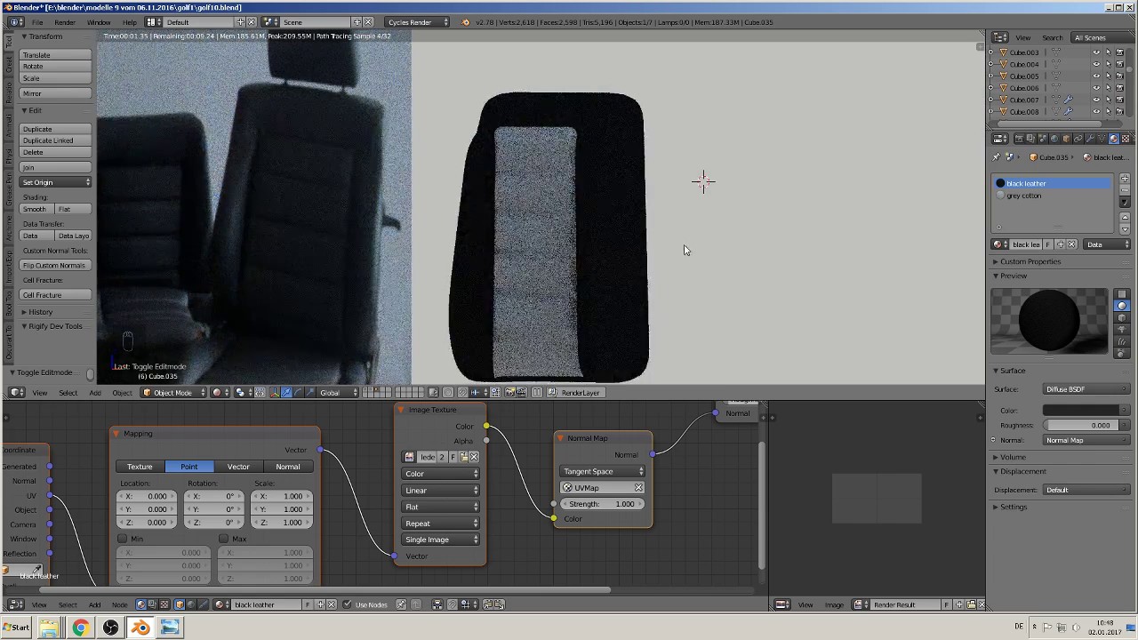 blender Tutorial Build a Car Part 11 (seats)