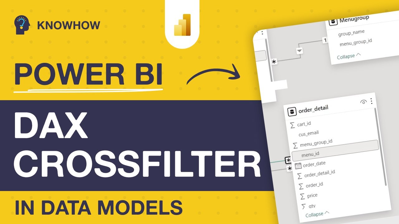 Понимание функции CROSSFILETER DAX в моделях данных Power BI