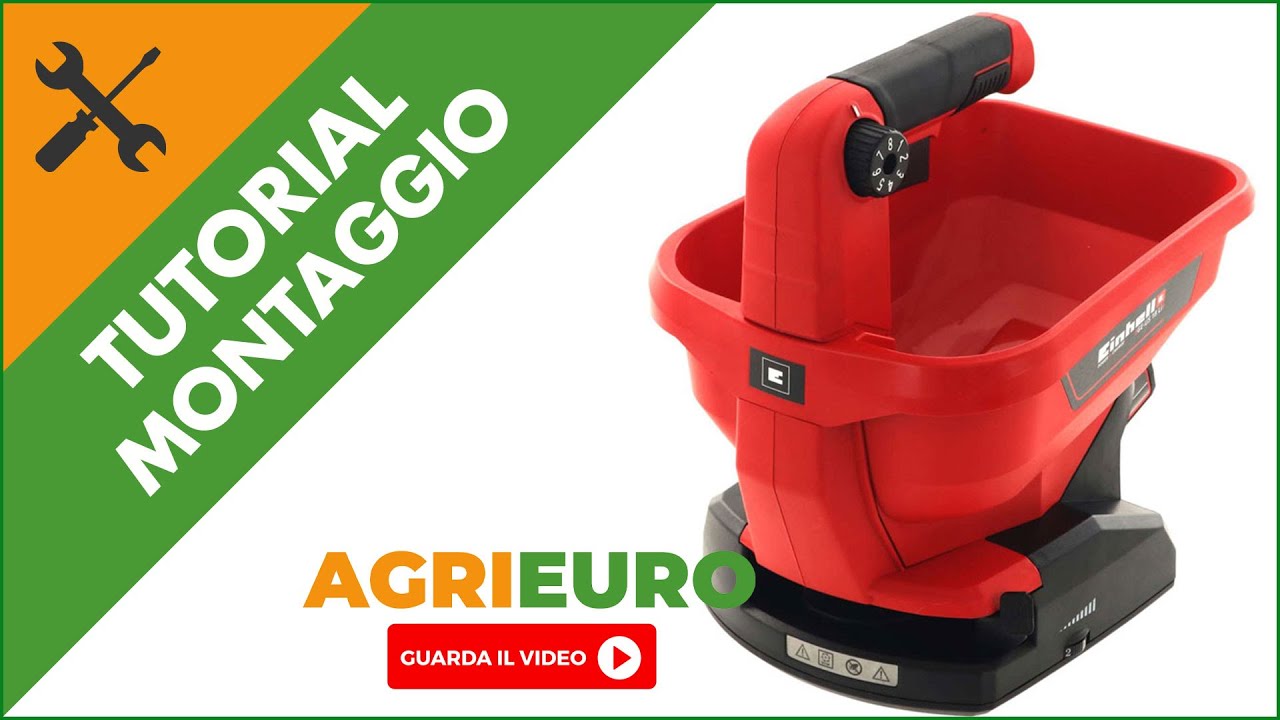 Spandiconcime seminatrice a batteria Einhell GE-US 18 Li: montaggio del prodotto
