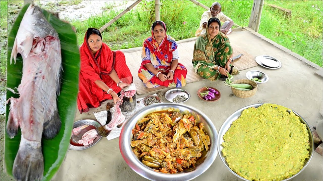 5kg ওজনের ভেটকি মাছের বেগুন দিয়ে কাঁটা চচ্চড়ি আর ঝিঙে বাটা রেসিপি সাথে দুপুরে খাওয়া দাওয়া