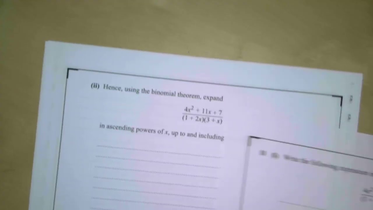 CCEA A2 Pure Maths Summer 2025 Qu 11