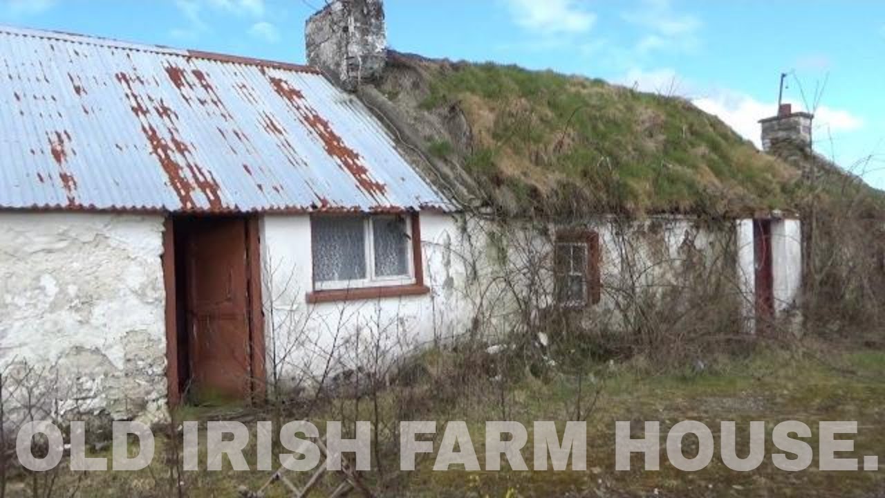 ABANDONED IRISH THATCHED COTTAGE AND FARM BUILDINGS, IRELAND. / LIFE AFTERLIFE TV PRODUCTIONS.