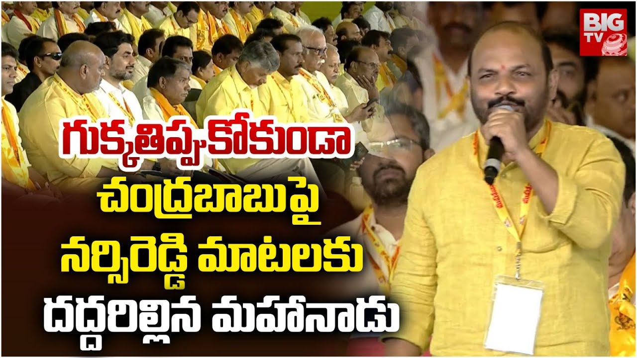 నర్సిరెడ్డి పంచులు.. దద్దరిల్లిన మహానాడు | Nannuri Narsi Reddy Gossebumps Speech About Chandrababu