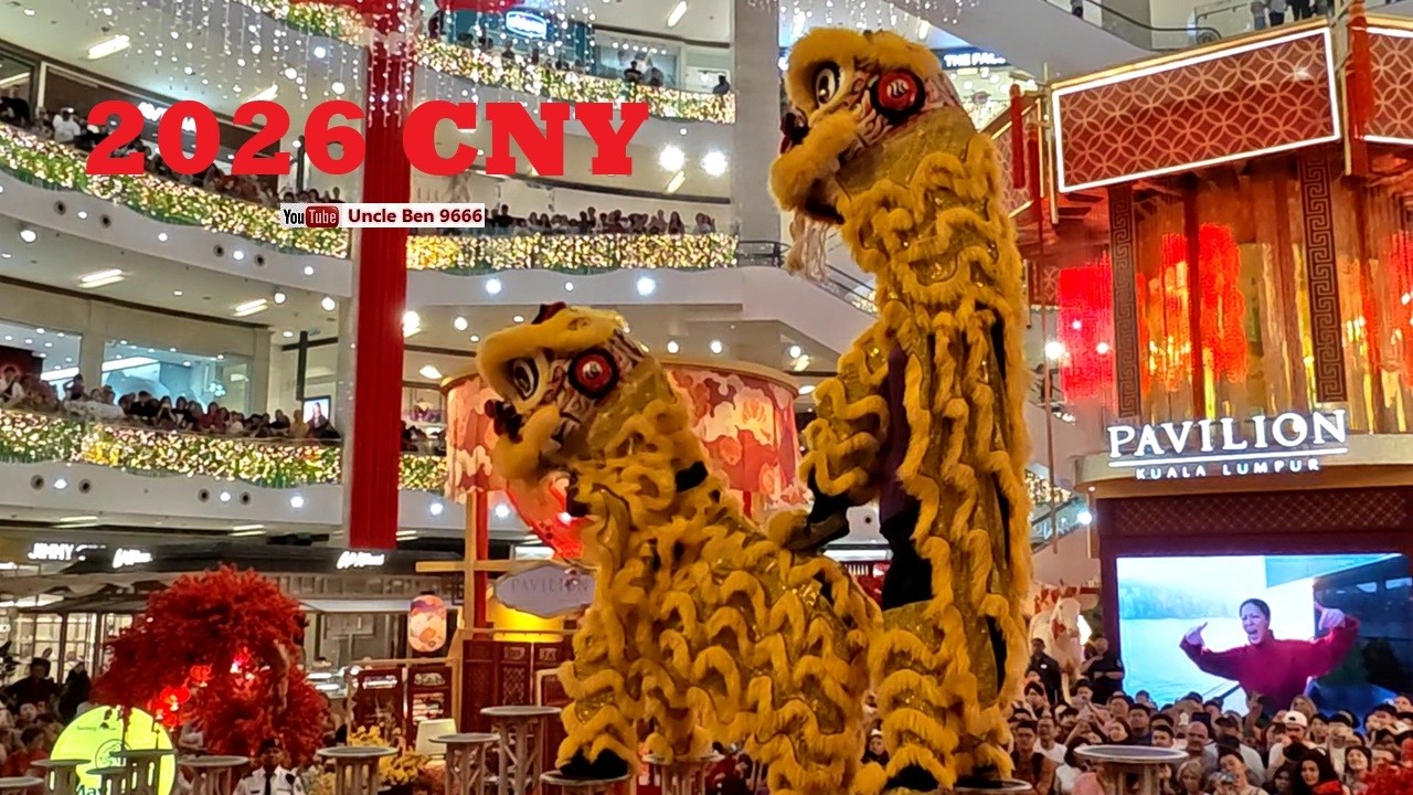 2026 CNY High Pole Lion Dance Performance (Double Lions) #PavilionKL #吉隆坡光藝龍獅體育會