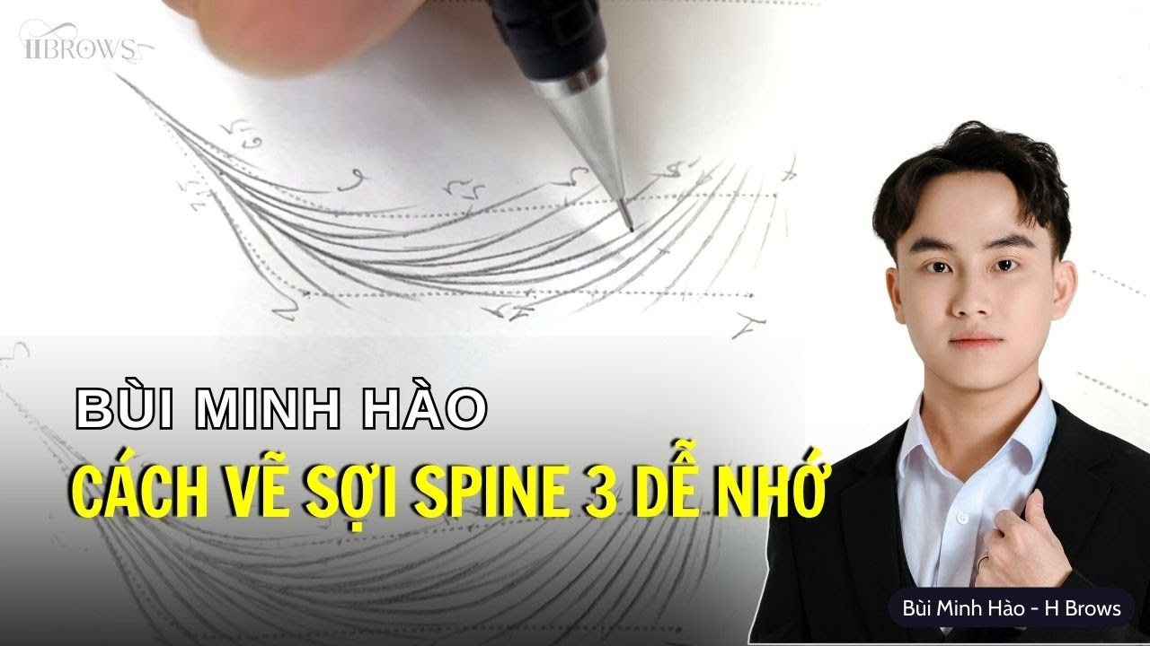 CÁCH VẼ SỢI  SPINE 3 ĐƠN GIẢN VÀ DỄ HỌC #hairstrokes #phunxam