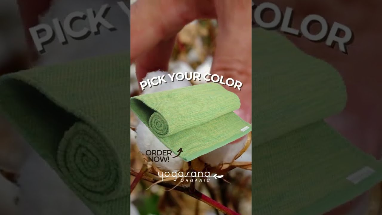 Organic cotton yoga mats in a variety of colors in stock 🎁