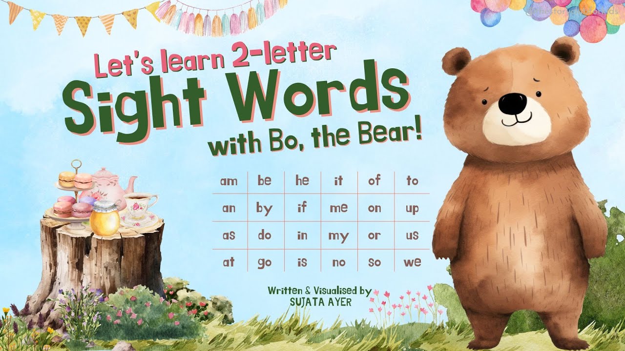 Let’s Learn 2-Letter Sight Words with Bo the Bear! A fun introduction to sight words for preschool!