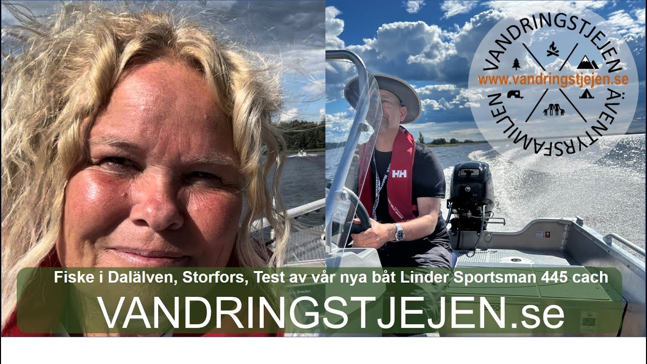Fiske i Dal&auml;lven, S&ouml;derfors, testar v&aring;r nya b&aring;t, en Linder Sportsman 445 catch