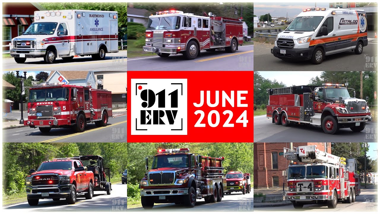 Fire Trucks, Ambulances, and Police Cars Responding Compilation | June 2024