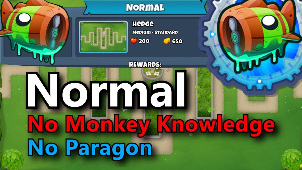 BTD6 Bloonarius Normal Tutorial || No Monkey Knowledge || Hedge