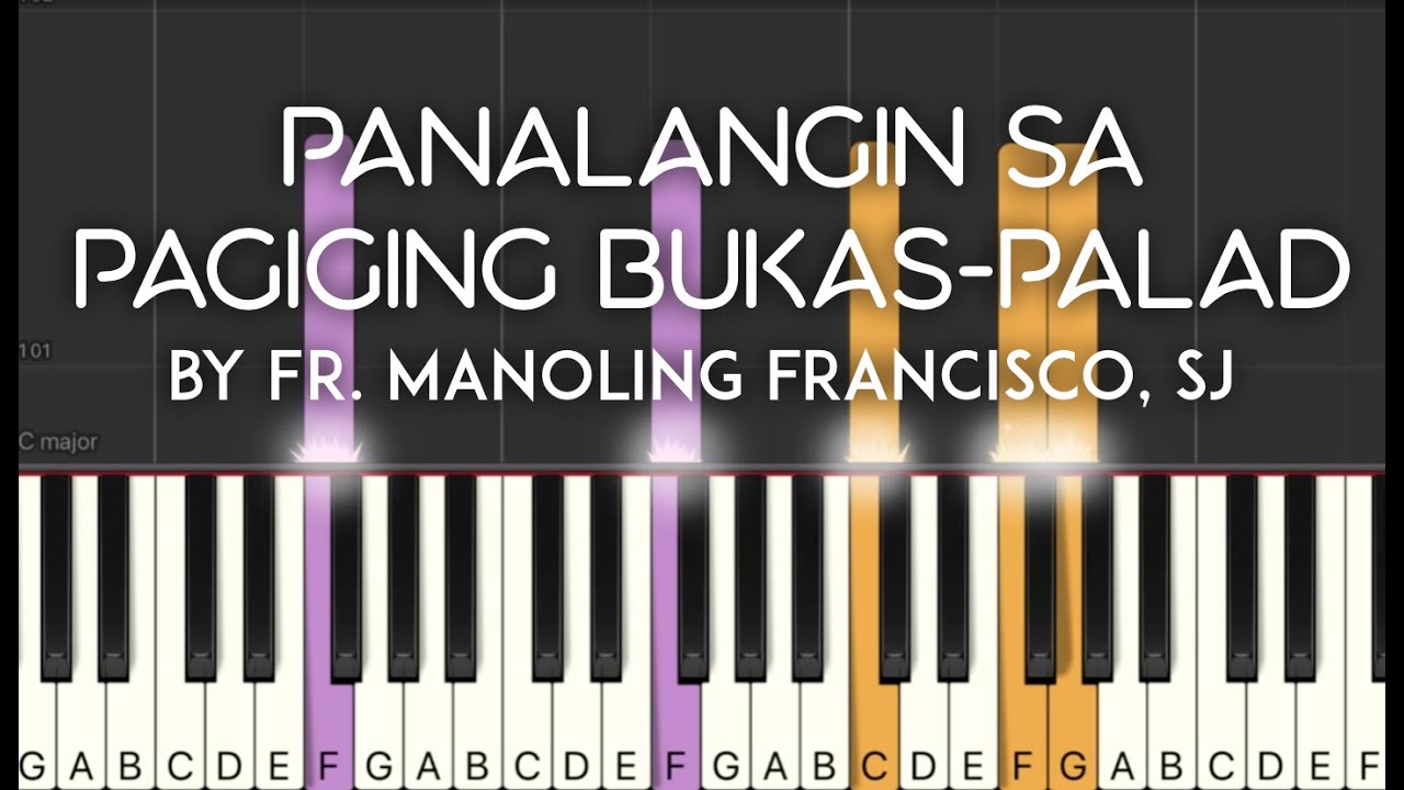 Mass Song: Panalangin sa Pagiging Bukas-Palad (Francisco, SJ) synthesia piano tutorial | sheet music