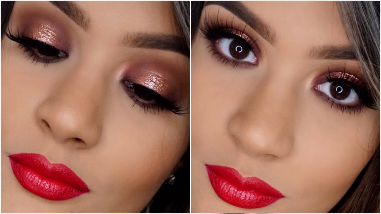 OJOS AHUMADOS + LABIOS ROJOS | AbrilDoesMakeup ♡