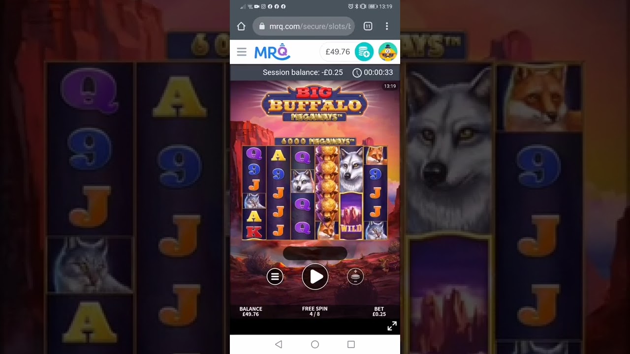 Big Buffalo Megaways Bonus Round on MrQ.com