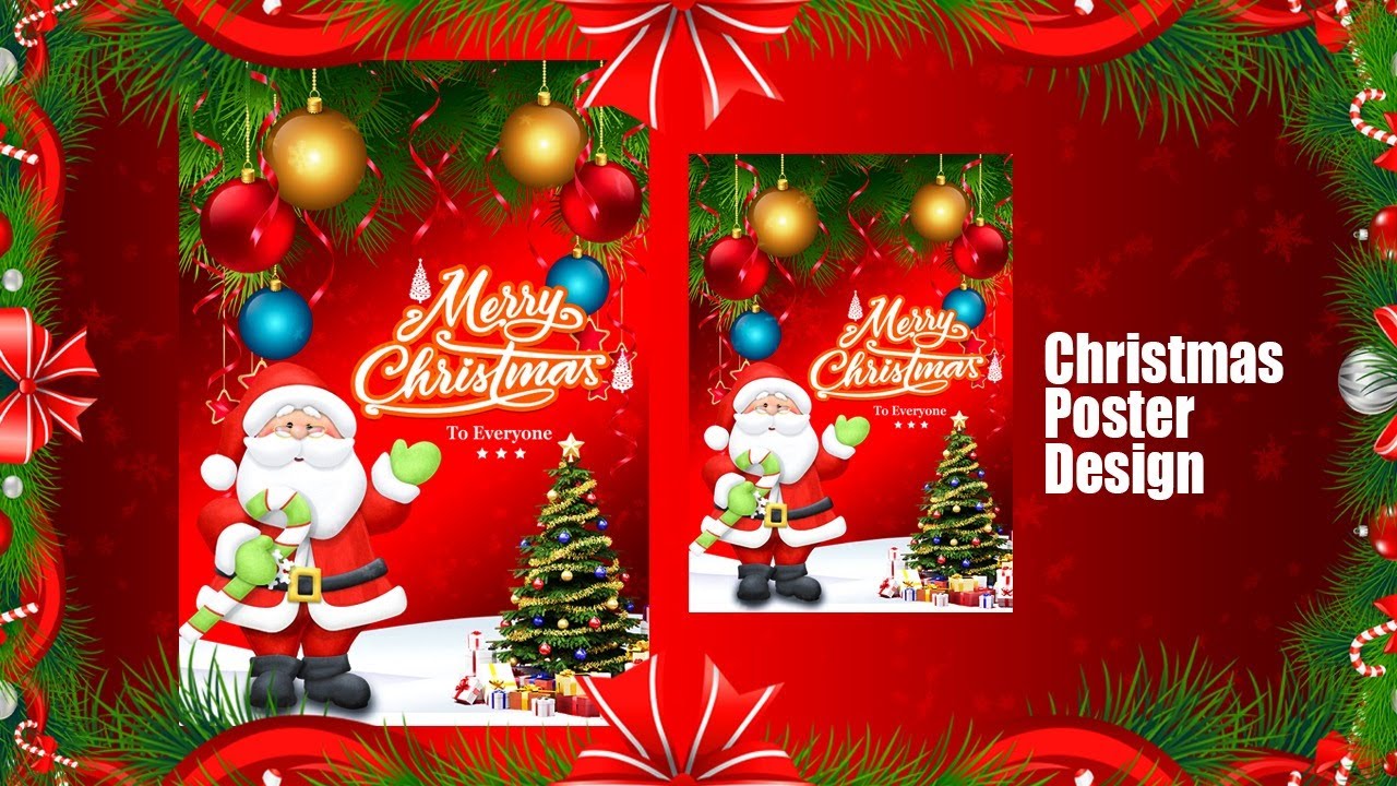 Christmas Poster Design in Photoshop | Photoshop Christmas Poster Design Tutorial