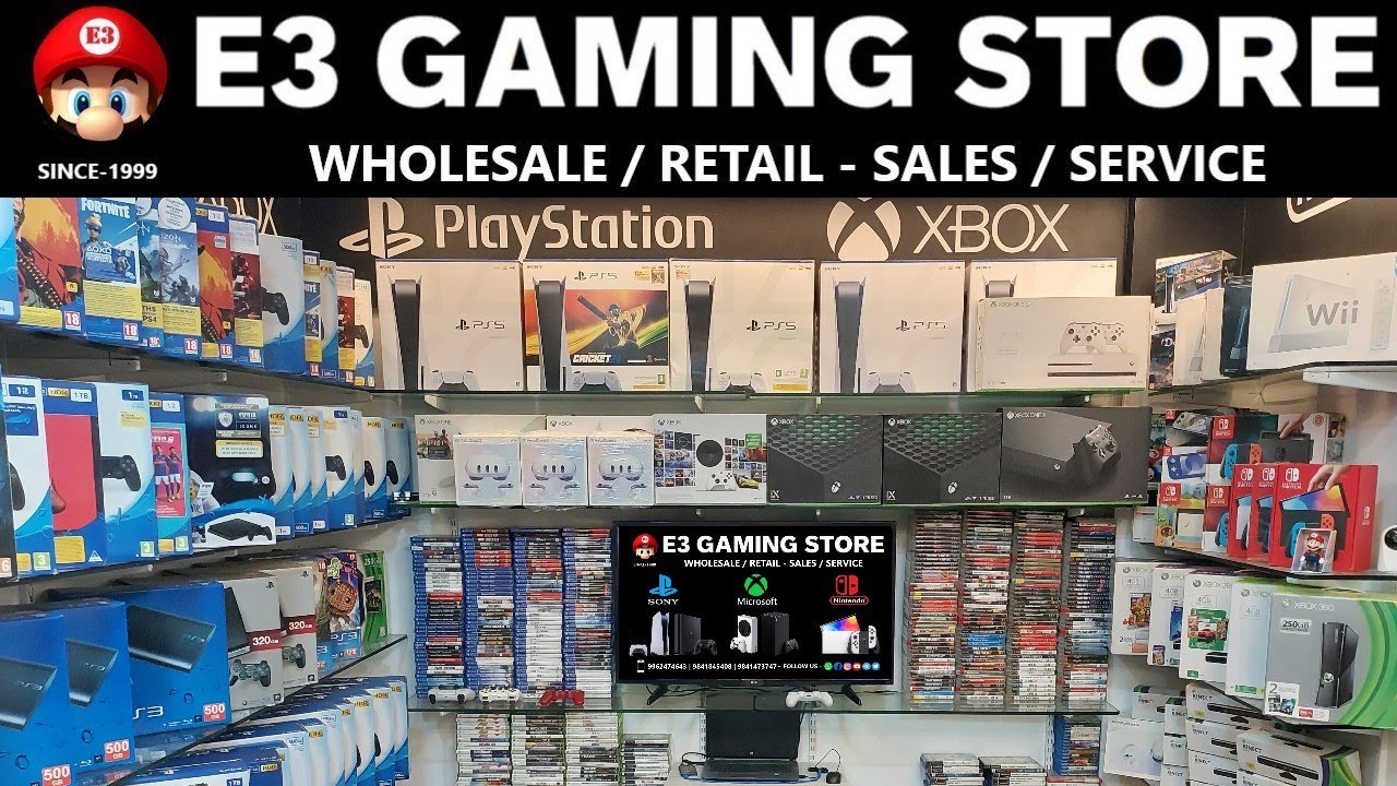 E3 GAMING STORE ELITE || CHENNAI BIGGEST & BEST GAMING SHOWROOM || PLAYSTATION, XBOX, NINTENDO.