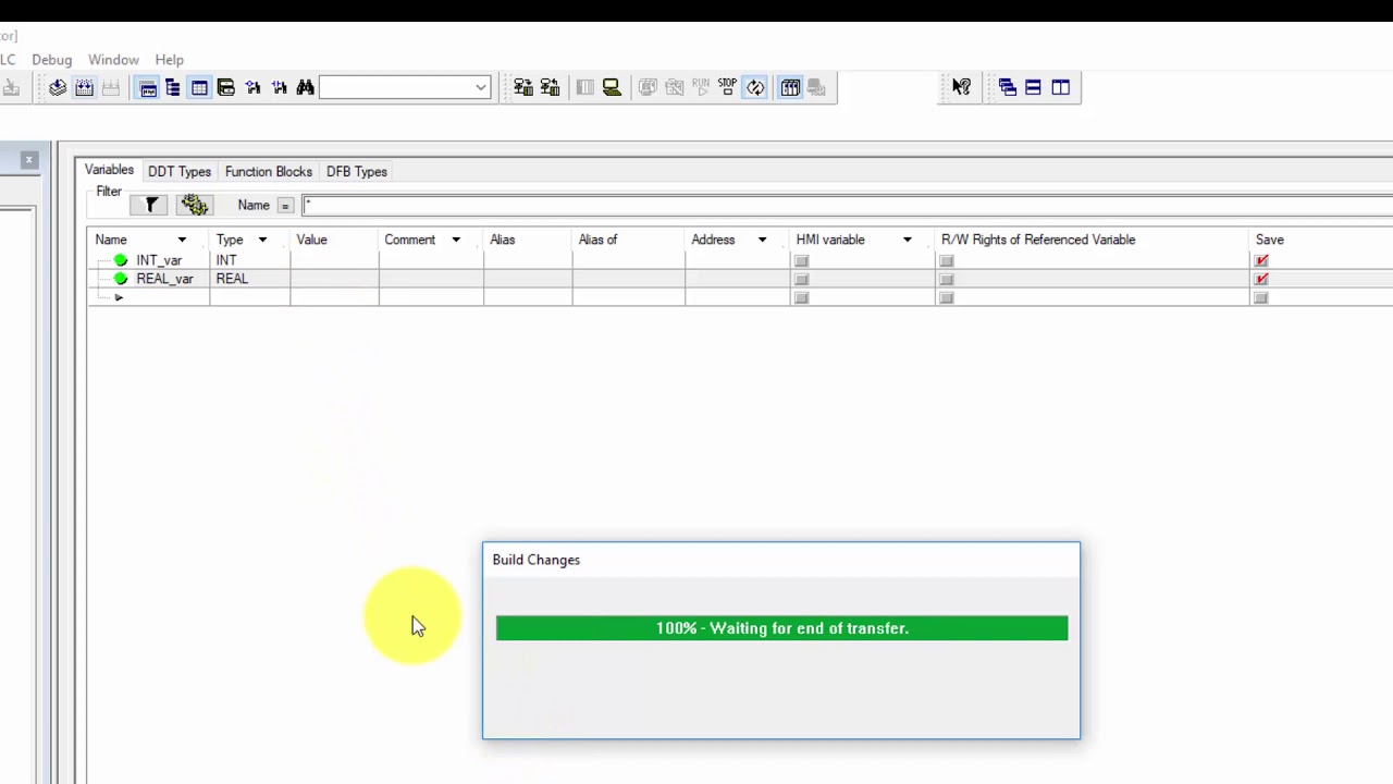 Unity Pro / Control Expert:  Guardado de Valores Online PLC a Valores Iniciales Data Editor