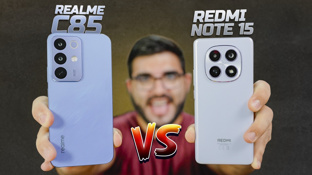 REALME t&aacute; MELHOR que XIAOMI? C85 vs Redmi Note 15! Qual comprar em 2026?