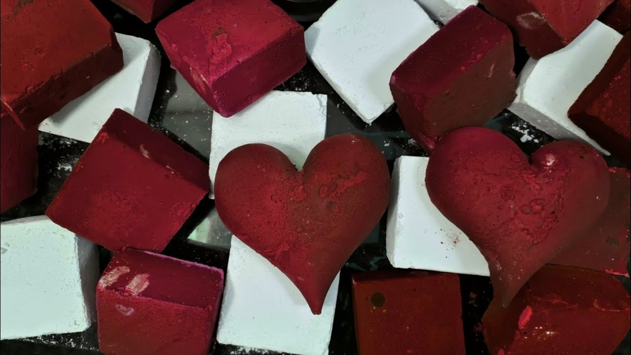 Deep Red 3D Hearts ❤️ + Pj Fresh & reforms Crush ASMR 🤍 Oddlysatisfying Sleepaid Relaxation Therapy 