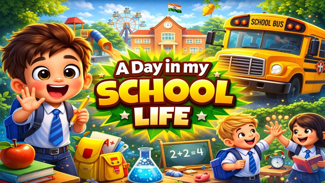 A Day In My School Life 🎒 | Kids Vlog Cartoon