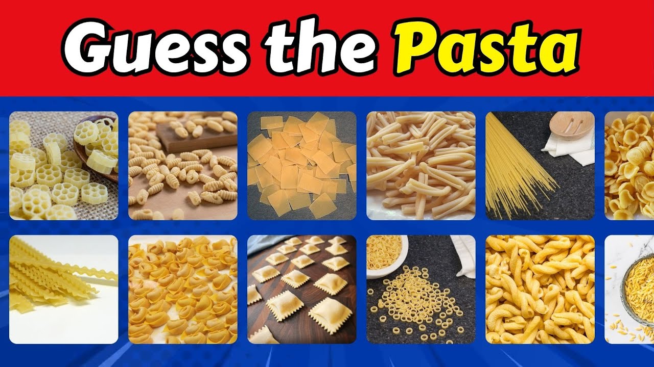 🍝 Guess the Pasta Quiz! | 50 Famous Pasta Shapes Challenge| Are you true Italian lover?