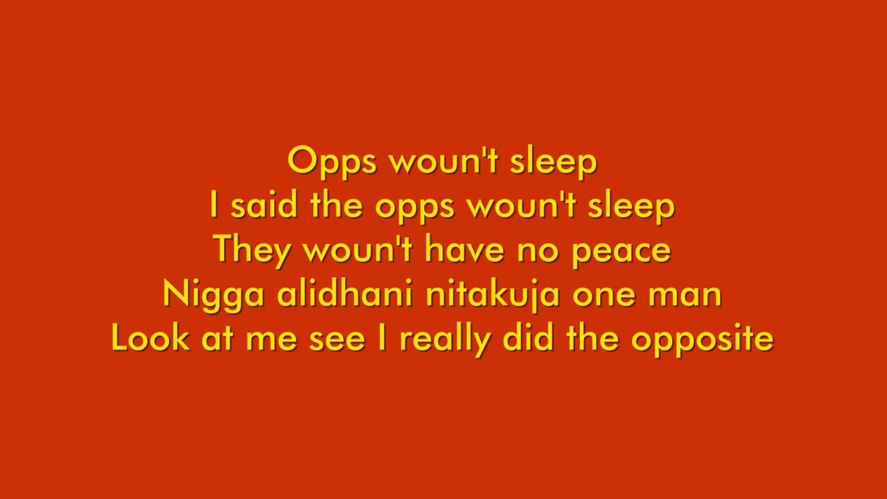 Scar Mkadinali - Opps Lyrics