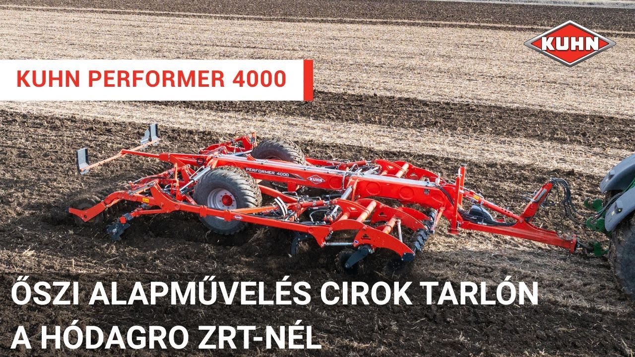 KUHN Performer 4000 – A tárcsás kapás kultivátor, amit imádnak a gazdák.