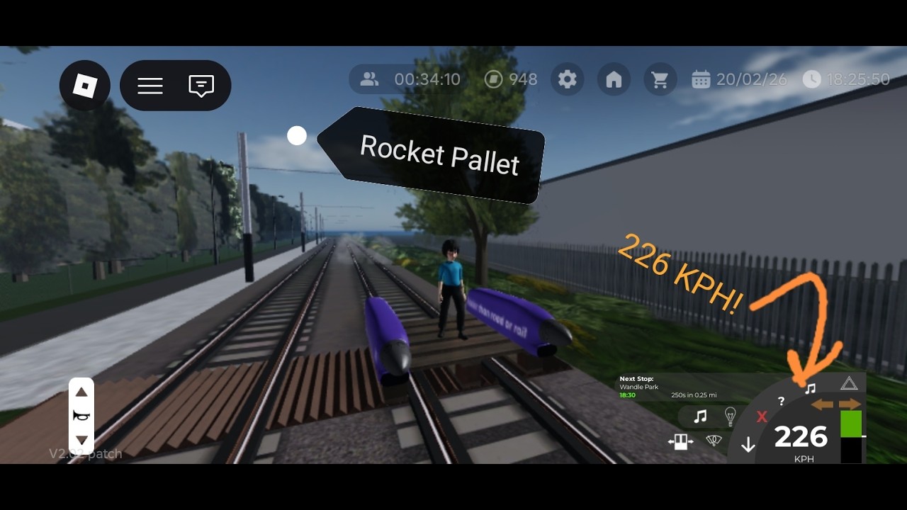 Driving the Rocket Pallet in Croydon on Roblox