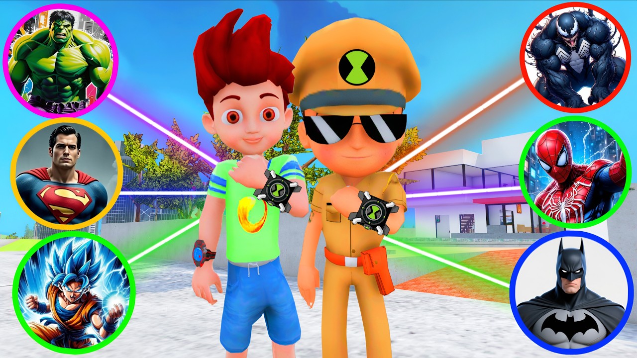 Kicko And Little Singham  Playing As A Every CARTOON SUPERHERO In INDIAN BIKE DRIVING 3D #13