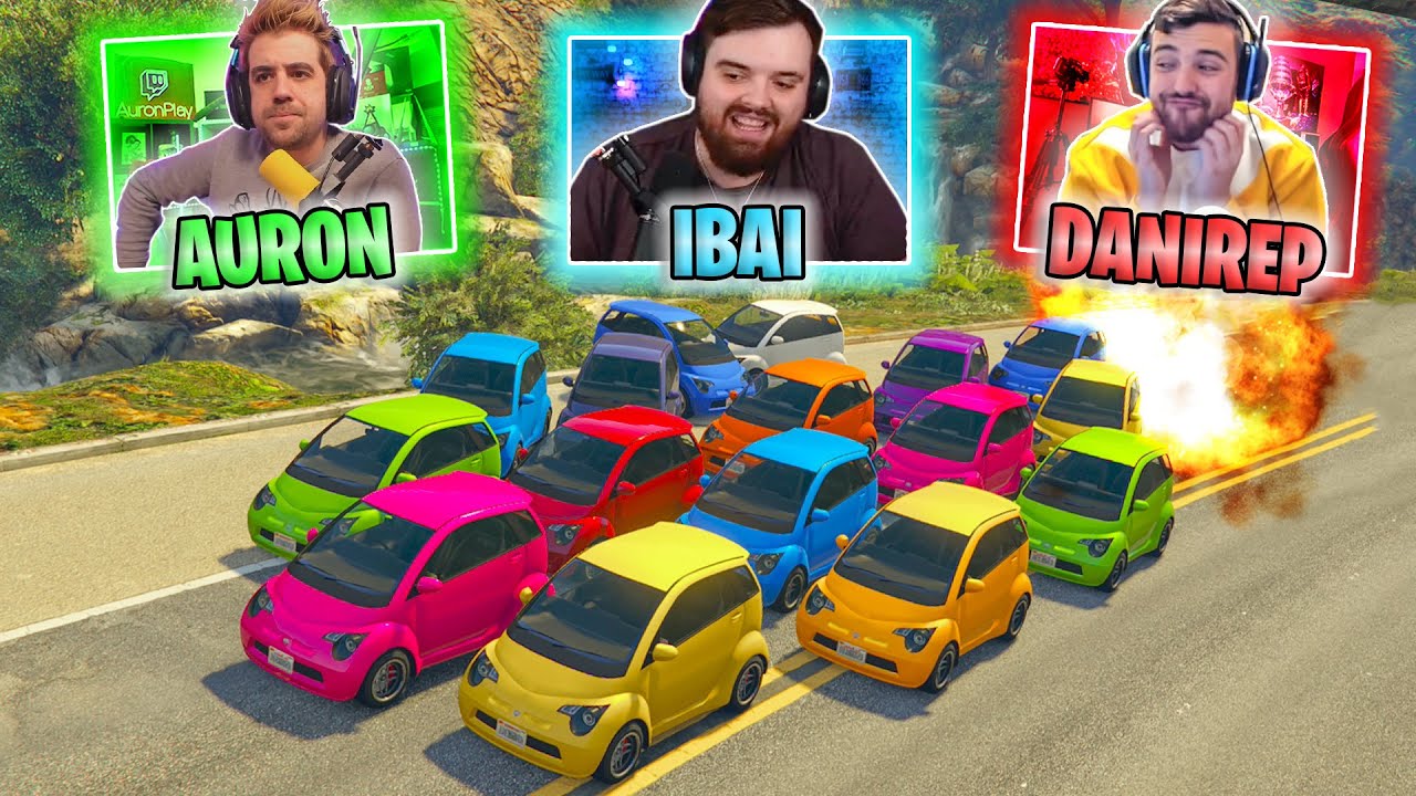 CARRERA ÉPICA CON AURONPLAY , IBAI Y AMIGOS! ME ENCANTA!! - GTA V ONLINE