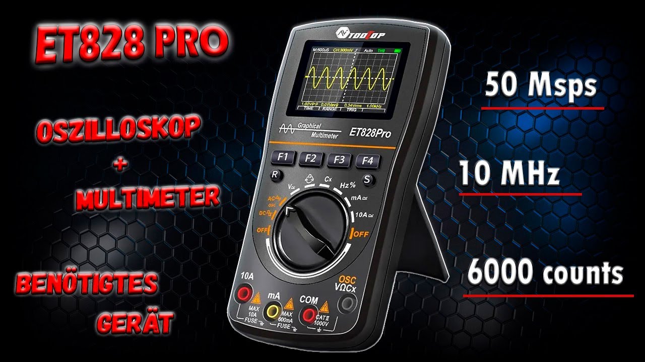 ✅ Neu von Tooltop! Handliches und präzises Oszilloskop + Multimeter ET828 Pro.  Überprüfung. ✅