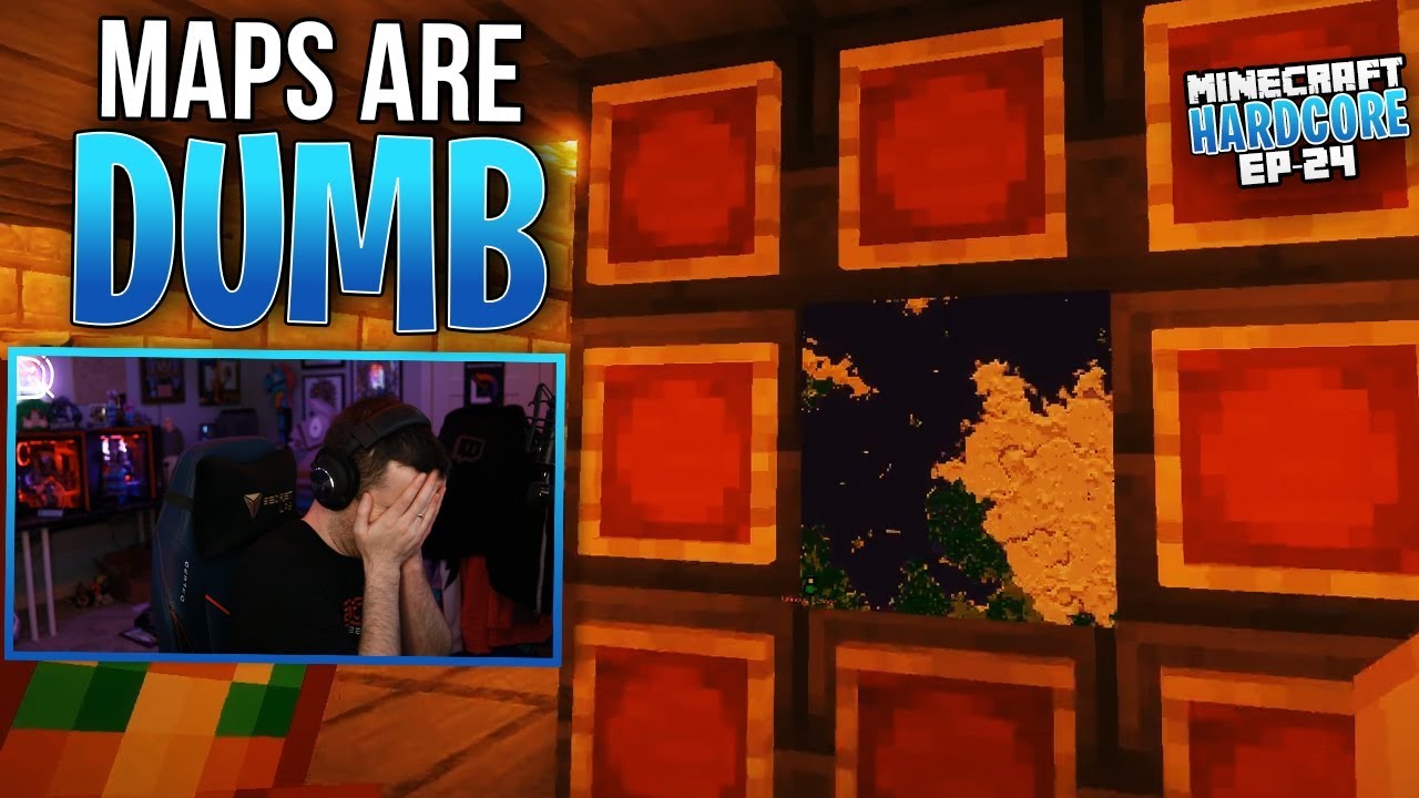 HARDCORE MINECRAFT! Maps are DUMB... Ep. 24