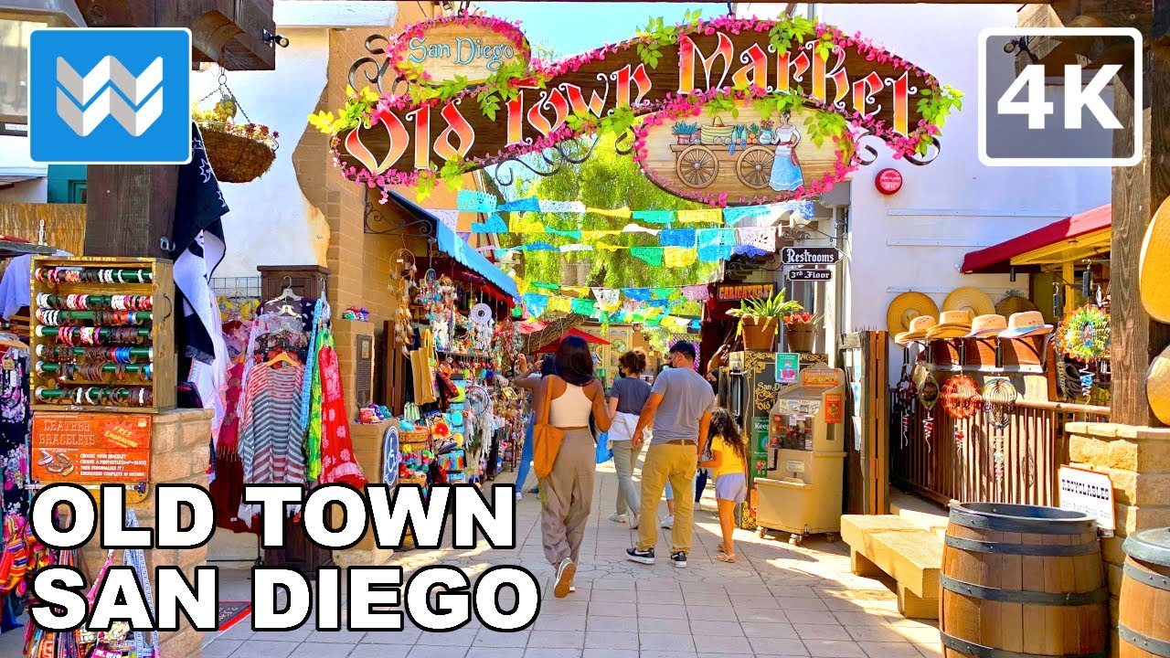 [4K] Old Town San Diego Historic State Park - Walking Tour & Travel Guide 🎧 Binaural Sound